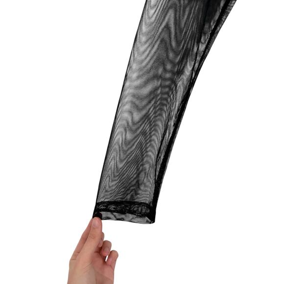 Princess Polly Charvi Sheer long sleeve ruched minidress size 10 - Picture 4 of 9